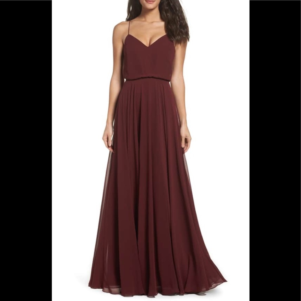 Jenny Yoo inesse chiffon v neck gown